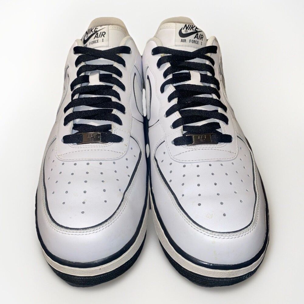 Nike Air Force 1 ‘82 Black on White Mens Tennis Shoes Size 14